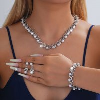 SET698 - Starry Sky Colorful Pearl Necklace Set